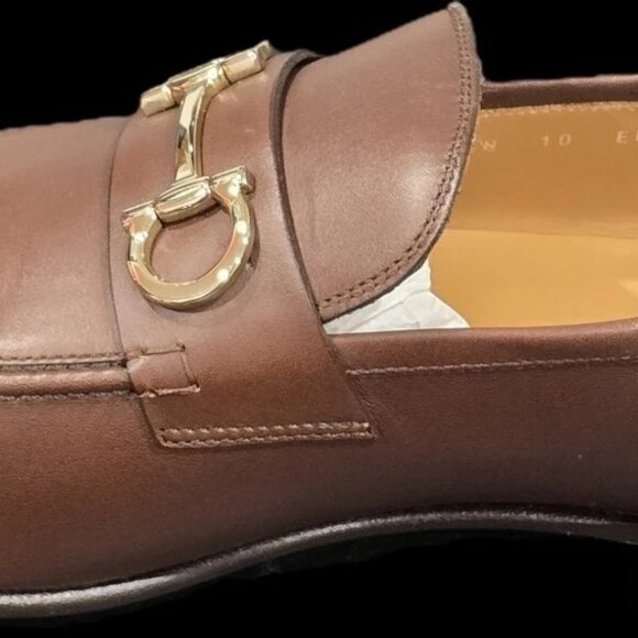 $950- FERRAGAMO Men\'s Ginmvit Corsaro Horsebit Collapsible Leather Loafers- RARE main image 8
